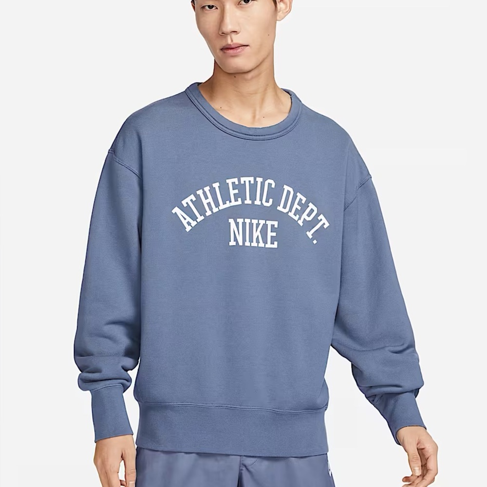 Mens Nike Sportswear Trend Fleece Crew Neck Sweater - Diffused Blue Size Large